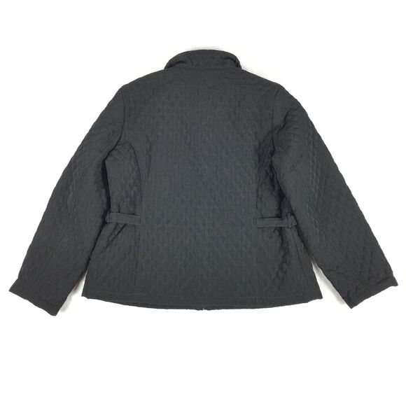 Classic Elements Quilted Coat Size Extra Large Womens Black Windbreaker Jacket - Picture 2 of 7